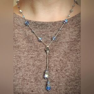 Dabby Reid Blue Crystal Necklace Bracelet set